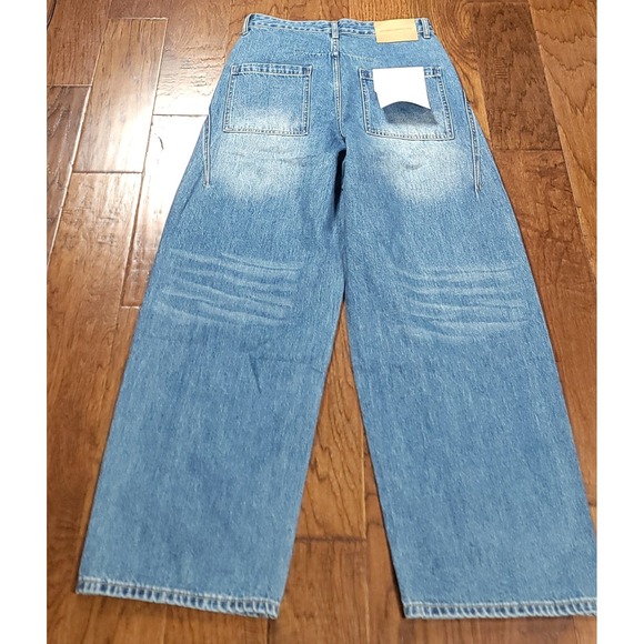 NWT MONOX Future A Choose Men's Blue Denim Relaxed Fit Baggy Jeans Sz 30x29.5" - Picture 5 of 7